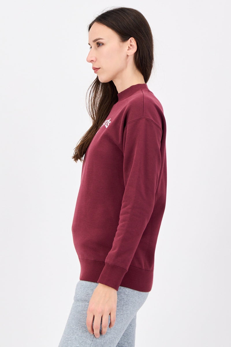 PUMA Women Sportswear Fit Long Sleeve Outdoor Sweatshirt, Maroon - Image 2